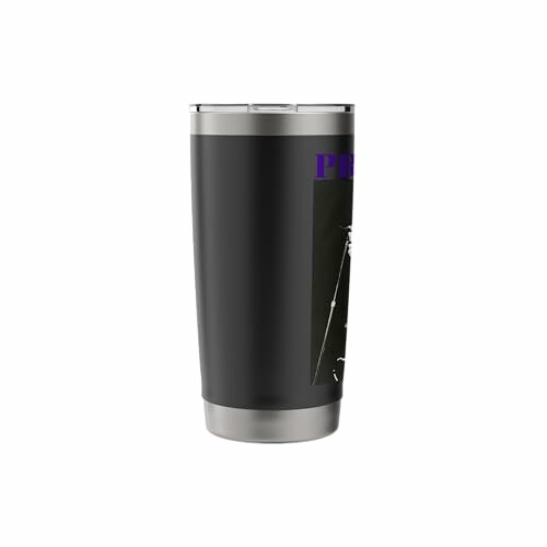 Black travel tumbler with lid