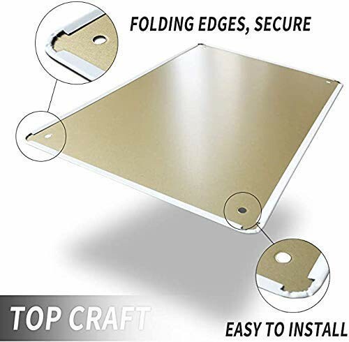 Blank metal sign with secure folding edges and easy installation.