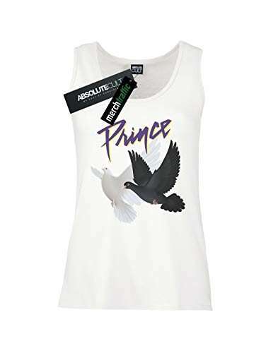 White tank top with Prince logo and two doves design