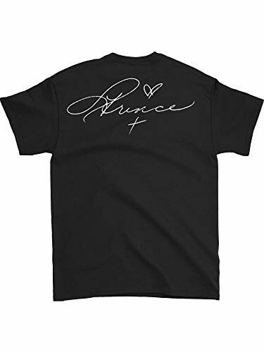 Black t-shirt with 'Prince' and heart design on the back