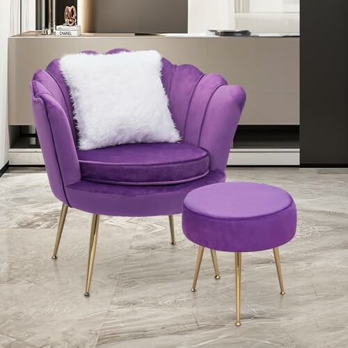 MoNiBloom Purple Accent Chair