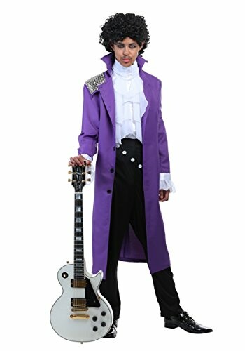 Person in a purple coat with a guitar.