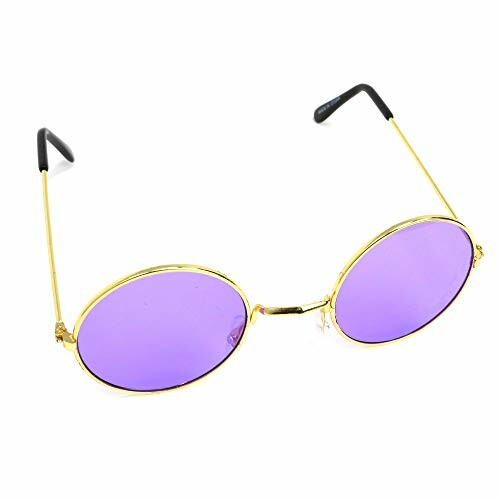 Skeleteen Purple Round Hippie Glasses