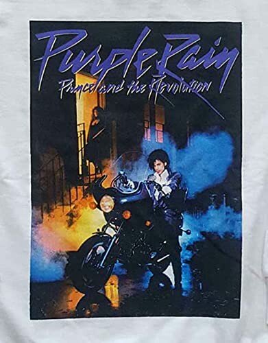 Poster of Purple Rain with a motorcycle and colorful smoke