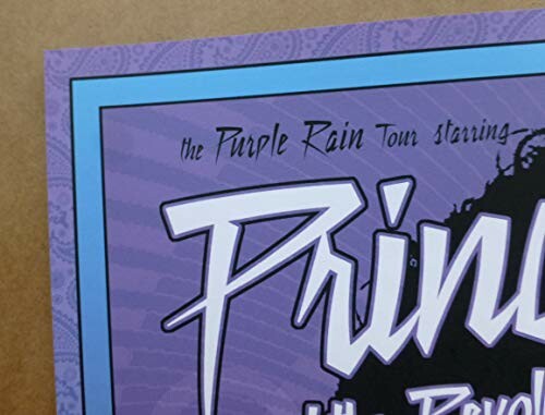 Close-up of text from a Purple Rain tour poster.