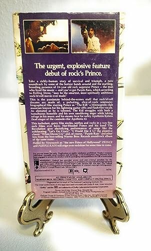 Back cover of a VHS tape with description and images