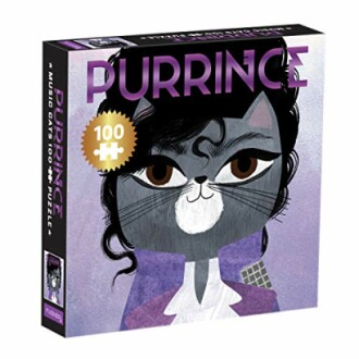 Puzzle box with a cat illustration and the word 'Purrince'