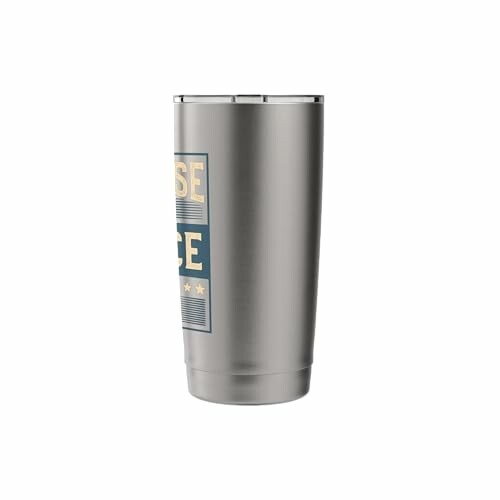 Stainless steel tumbler with a design on the side