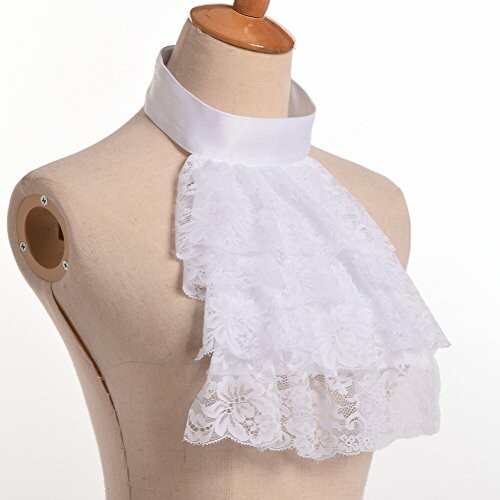 White lace cravat on mannequin