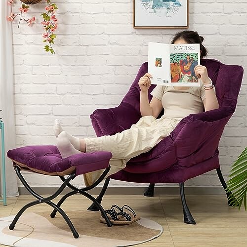 HollyHOME Fabric Lazy Chair